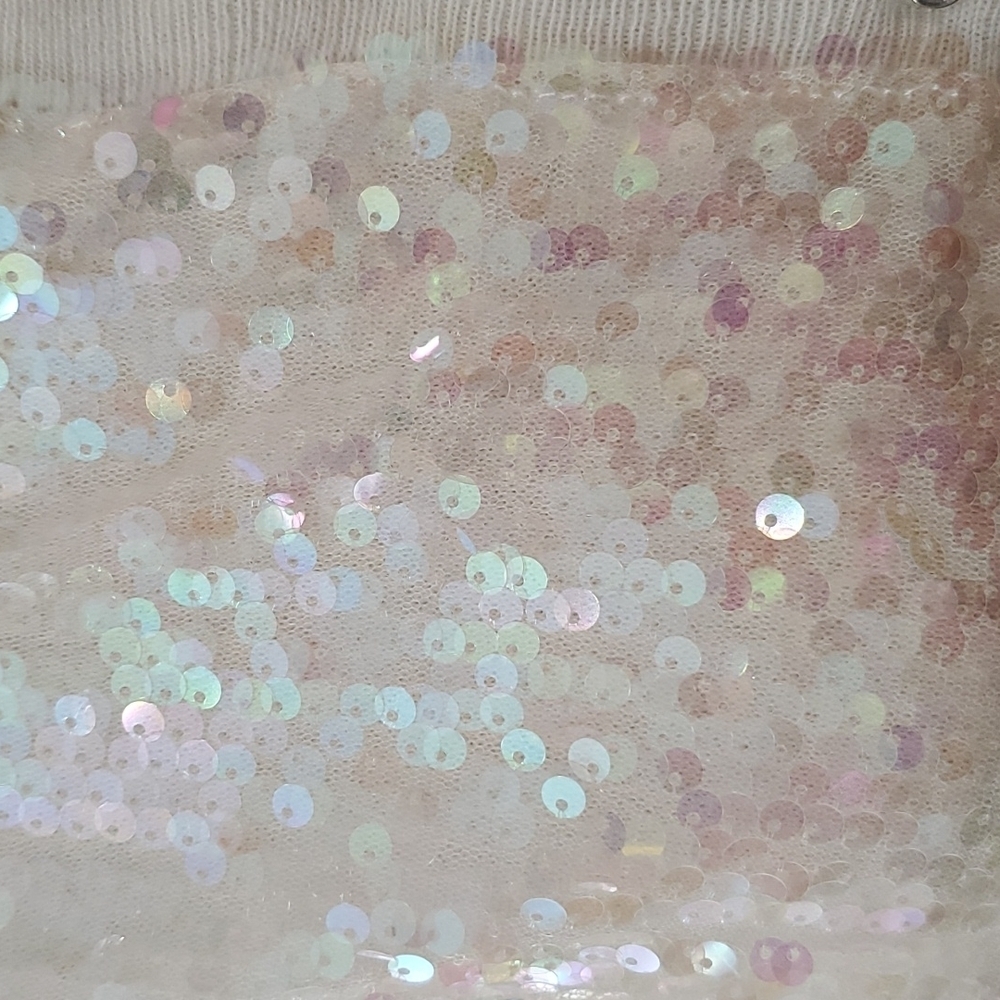 NY&C Beautiful Sequin Sweater featuring gem buttons (NWT) - Picture 5 of 7